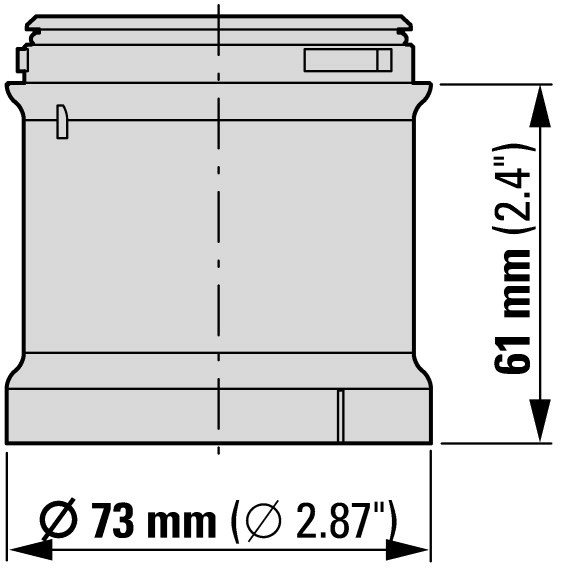 Зелений проблисковий модуль сигнальної колони Eaton SL7-BL24-G 24В Ø70мм - фото №1