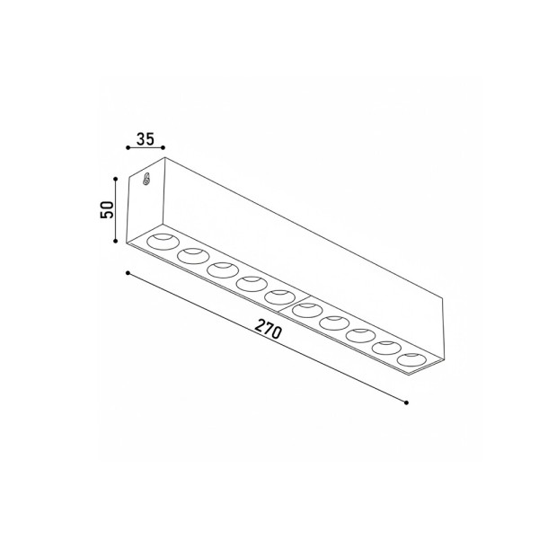 Точковий світильник Kloodi KD-PIXEL 10X2 20W 4K BK LED IP20 чорний - фото №3