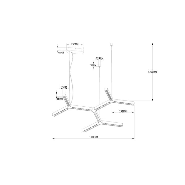 Подвесной светильник, люстра Mj-Light MJ18002 Ekzo LED 1x48W 4000K IP20 - фото №2