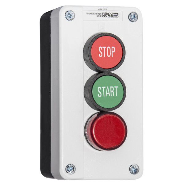 Тримісний пост керування Аско-Укрем XAL-B371H29 «Старт1-Стоп-Сигнал» (A0140020018) - фото №2