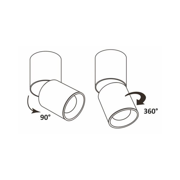 Точечный светильник Goldlux 314246 Nixa GU10 1x10W IP20 BK - фото №1