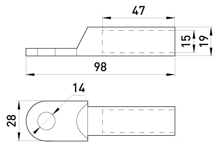 Медный кабельный наконечник E.Next e.end.stand.dt.b120 (s060008) - фото №1