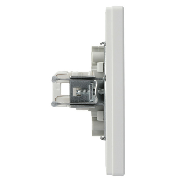 Розетка компьютерная RJ45 кат.5е UTP двойная белая Asfora, EPH4400121 - фото №2