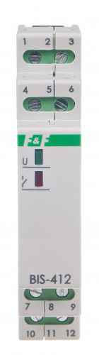 Бістабільне реле F&F BIS-412M-LED 165-265В AC 16А (захист від пускового струму) - фото №1