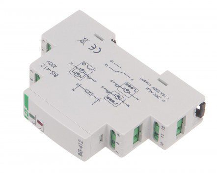 Бістабільне реле F&F BIS-412M-LED 165-265В AC 16А (захист від пускового струму) - фото №2