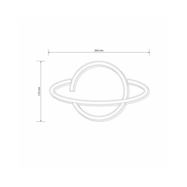 Бра, настінний світильник Goldlux 327123 Neon Planet LED 1x3W IP20 білий - фото №4