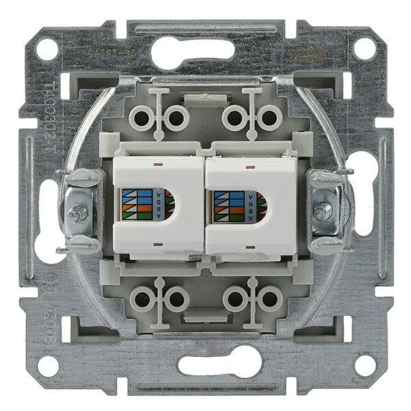 Розетка компьютерная 5eUTP двойная без рамки бронза Asfora, EPH4400169 - фото №4