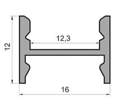 LED-профиль анодированный, 2 метра (ЛПС12_2) - фото №2