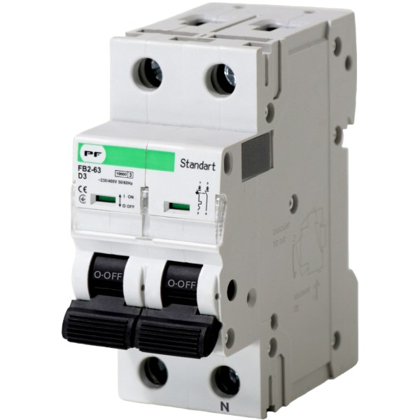Автоматичний вимикач Promfactor STANDART FB2-63 1P+N D 3A 10кА (FB2DN2103)