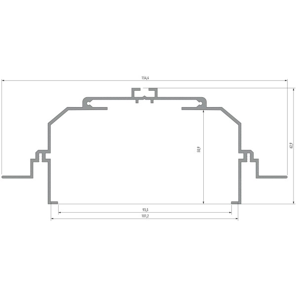 Профіль монтажний для світлодіодної стрічки Lumines Largo M4 срібло - фото №1