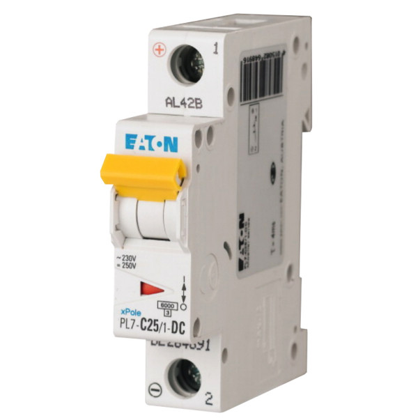 Автоматичний вимикач Eaton PL7-C25/1-DC 250В DC 25А C