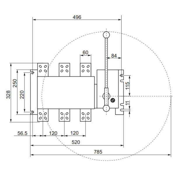 Устройство автоматического ввода резерва CNC YCS1-1000А 4Р АС 415В (Б00042761) - фото №1