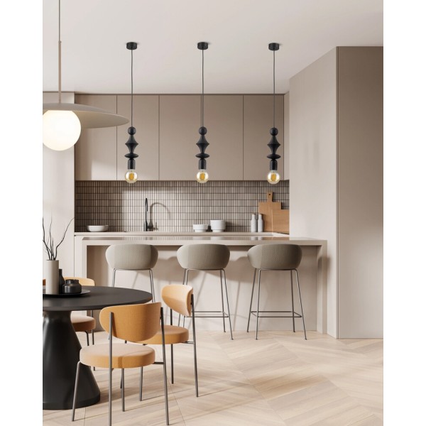 Підвісний світильник, люстра TK Lighting 10871 Tower E27 1x15W IP20 чорний - фото №3