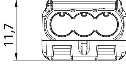Універсальна безгвинтова клема OBO Bettermann 3-полюсна 450В, 24А, (3х0.2-2.5) - фото №1
