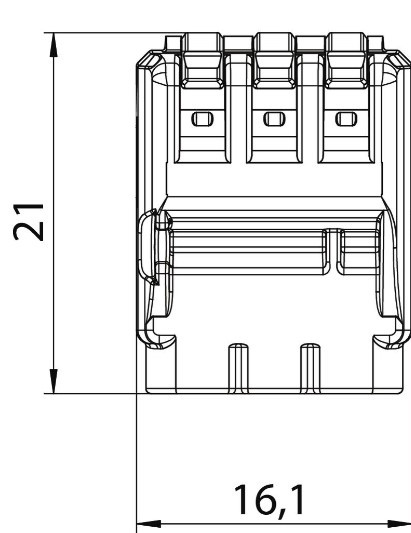 Універсальна безгвинтова клема OBO Bettermann 3-полюсна 450В, 24А, (3х0.2-2.5) - фото №2