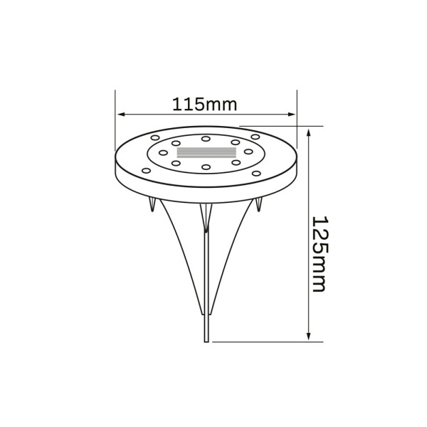 Вуличний світильник на сонячній батареї Goldlux 330246 Solly LED 6500K IP44 сріблястий - фото №3