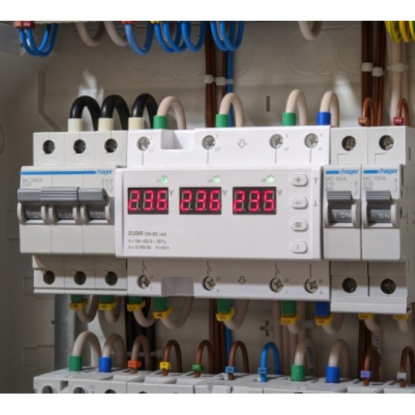 Реле контролю фаз ZUBR D6-50 red 50А (230В/380В) - фото №3