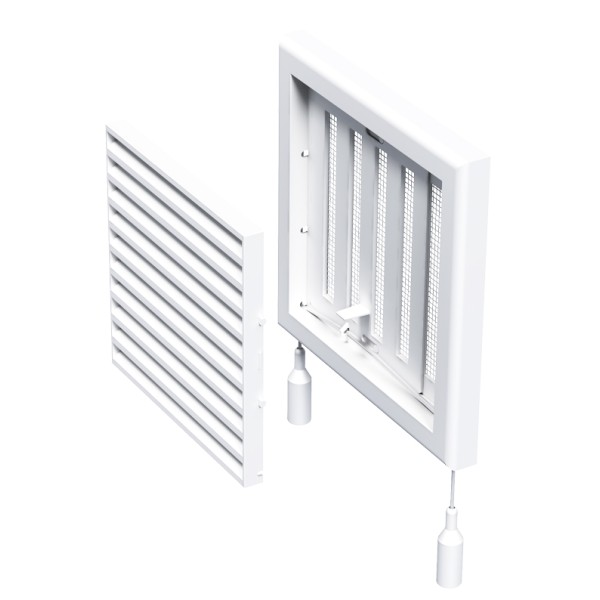 Решетка Vents МВ 120 Рс белая 154х154