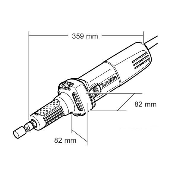 Пряма шліфувальна машина Makita GD0601 400Вт - фото №6