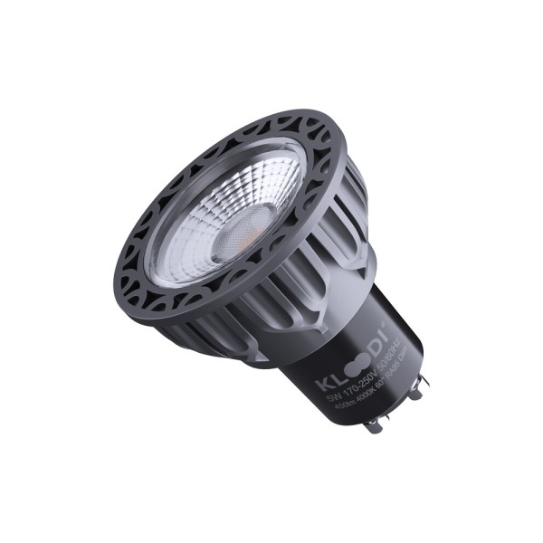 Светодиодная лампочка Kloodi KDGU10-QL 5WCOB 4K 60D BK DIM GU10 450Lm IP20 - фото №2
