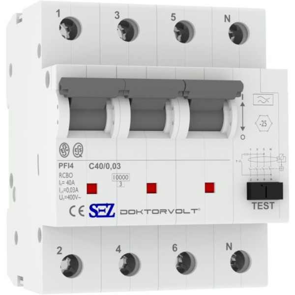 Диф автомат SEZ PFI4 C 40A/0,03A (PFI4C_40A/0,03A)
