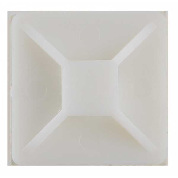 Майданчик до хомутів на клейовій основі Аско-Укрем PC-20 20х20мм 100шт білий (A0150090015)