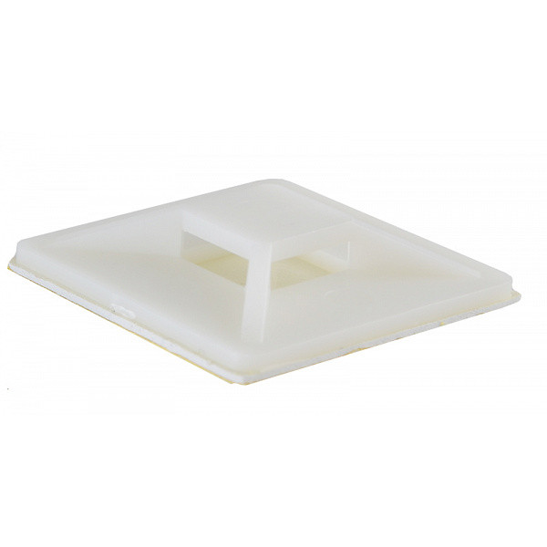 Майданчик до хомутів на клейовій основі Аско-Укрем PC-20 20х20мм 100шт білий (A0150090015) - фото №3