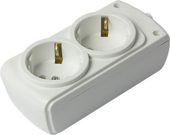 Двухместная колодка E.Next e.t.es.2.z с заземлением (s042100)