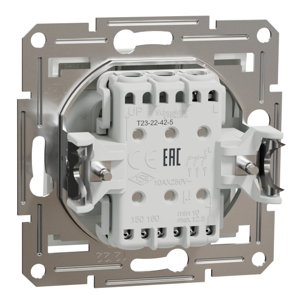 Вимикач трьохклавішний Schneider Electric Asfora без рамки білий (EPH2170121) - фото №1