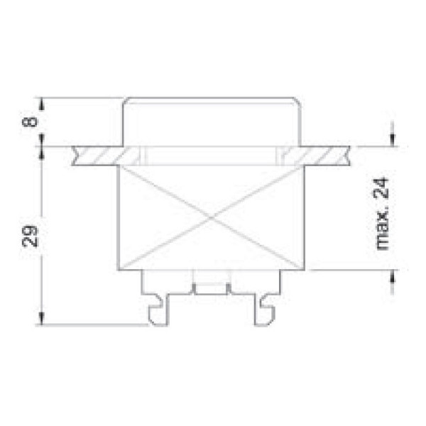 Зелена натискна кнопка Schrack MSL14000R із фіксацією - фото №1