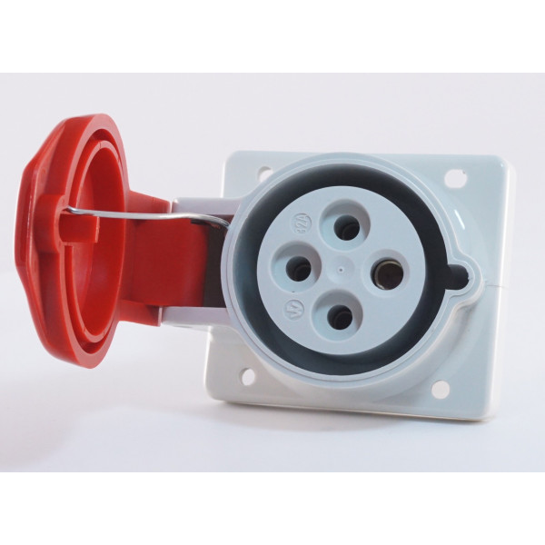 Наклонный силовой разъем WALTHER WL530406 (3p+PE) 32А IP44 - фото №1