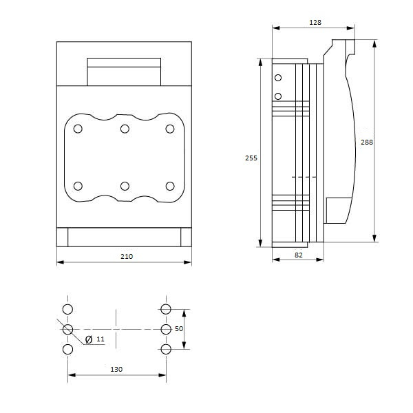 Выключатель-разъединитель под предохранитель Promfactor FPSH 400A 3P (FPSH4003) - фото №1