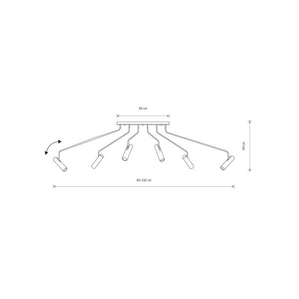 Люстра Nowodvorski 6505 Eye Super GU10 6x10W IP20 черная - фото №1