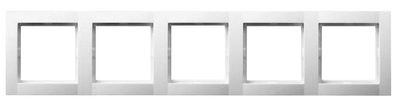 Рамка 5-кратная белая FIORENA