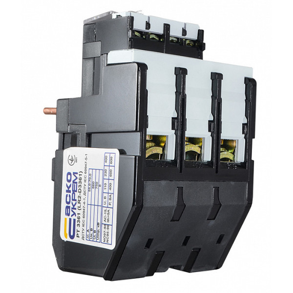 Тепловое реле Аско-Укрем PT 3361 55,0-70,0А LR2-D3361 (A0040060021) - фото №1