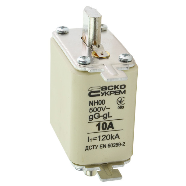 Запобіжник Аско-Укрем NH00 10A gG (A0050010007) - фото №1