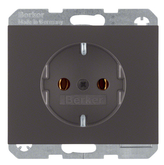 Розетка с з/к антрацит Berker K.1