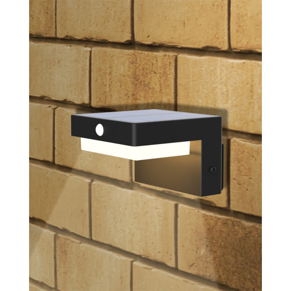 Вуличний світильник на сонячній батареї Goldlux 329417 Mali LED 1x4.5W 4000K 400Lm IP20 чорний - фото №1