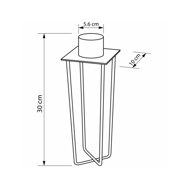 Основание для садового столбика Imperium Light 727030.08.08 Column Серый - фото №1