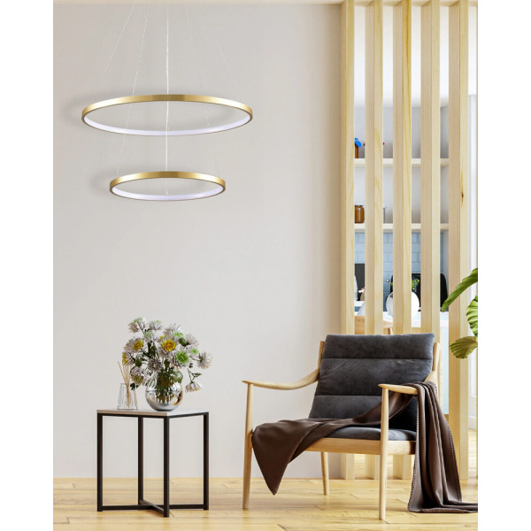 Підвісний світильник, люстра Goldlux 329189 Lea 2 Led 2x35W 4000K 4600Lm IP20 Золото - фото №3