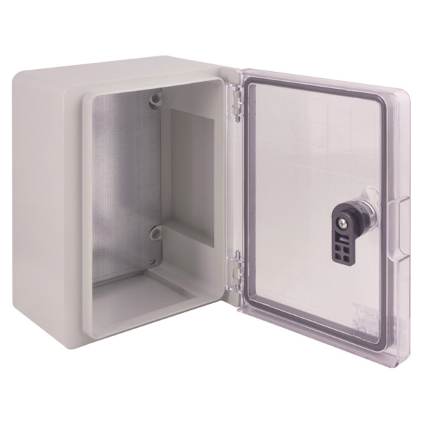 Ударопрочный корпус E.Next e.plbox.180.240.130.tr из АБС-пластика 180х240х130 IP65 с прозрачной дверцей (CP5032) - фото №1