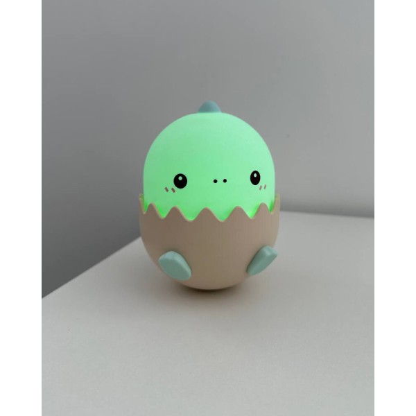 Нічник Динозаврик блакитний, настільна лампа з акумулятором Goldlux 326980 Baby Dino LED 1x0.75W 3000K+RGB IP20 - фото №2