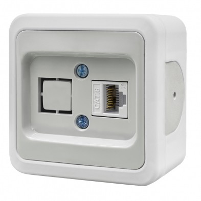 Накладна комп'ютерна розетка NE-AD MULTIMA 92-51-23-D1 CAT6 біла