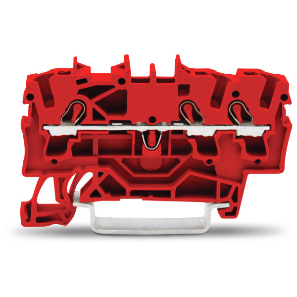 Проходная клемма Wago 2002-1303 для Ex e (красная)