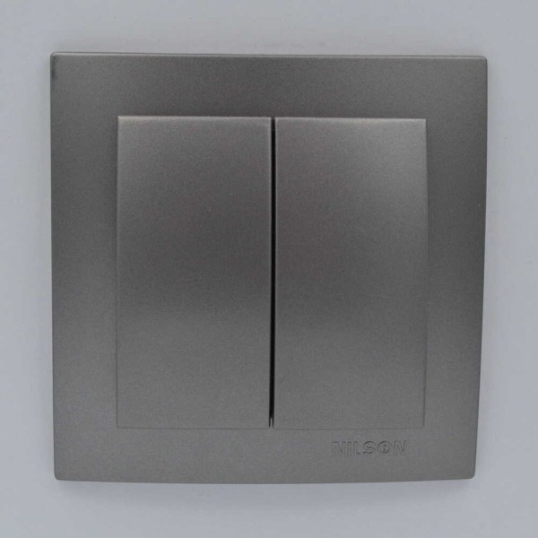 Вимикач Nilson Touran антрацит 2кл ( 24161003 ) - фото №1