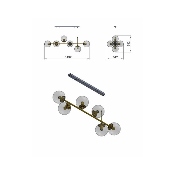 Люстра Pikart 15393-1 BB - фото №1