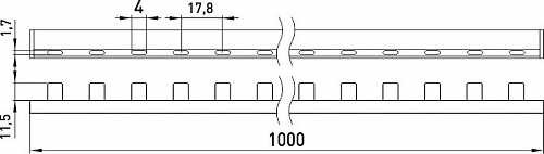 З'єднувальна шина E.Next e.bc.stand.1.100 1р 100А (s017004) - фото №1
