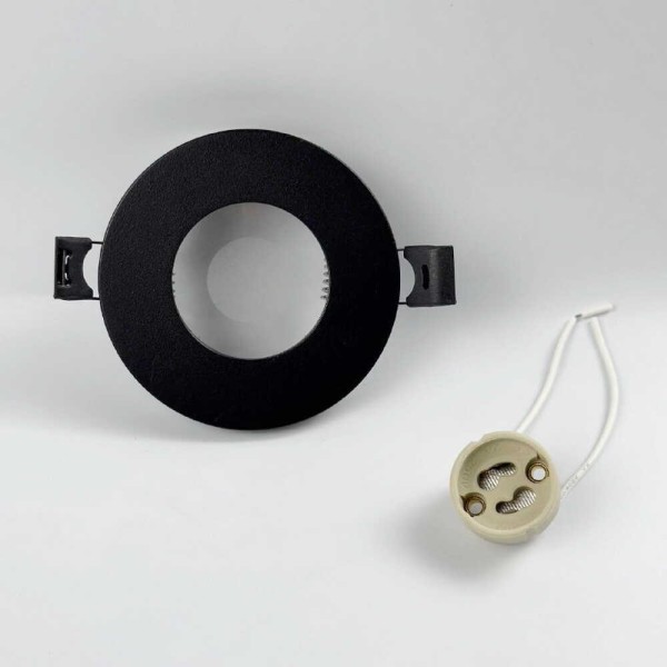 Светильник точечный Violux NAPOLI-R GU10 IP44 черный (130107) - фото №1
