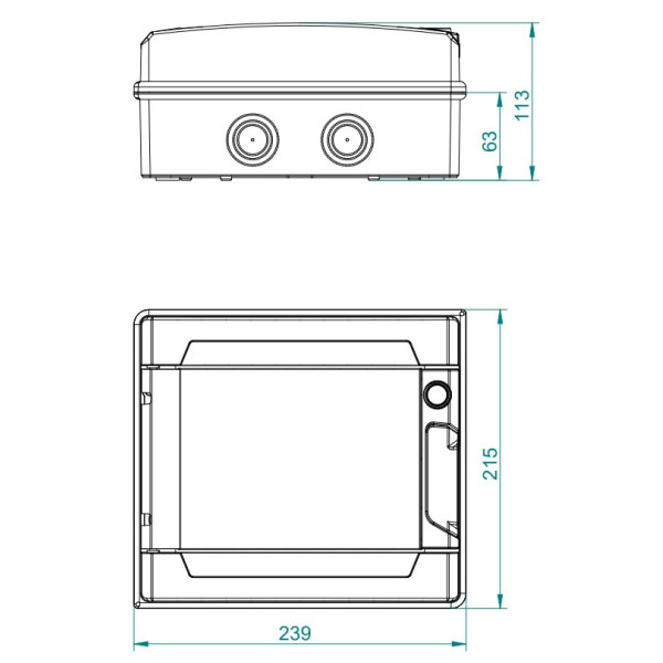 Распределительный щиток Elektro Plast 1961-01-RN1/9(N+PE) LUX-PLUS IP55 (1961-01) - фото №1