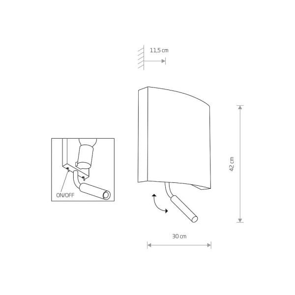 Бра Nowodvorski 7987 Borde IP20 Gr - фото №3